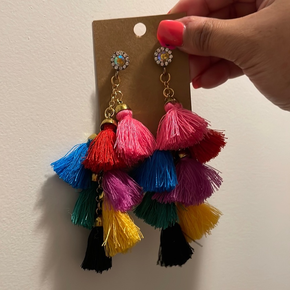 NEW Fun and Colorful Tassel Earrings